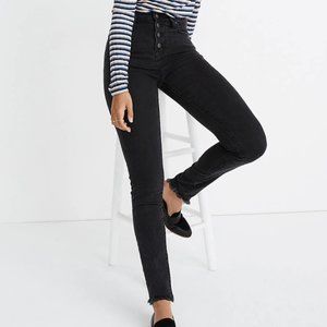 Madewell Black Button Fly Skinny Jeans